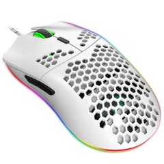 J900 USB Wired Gaming Mouse With Six Adjustable DPI Ergonomic Design For Desktop Laptop White