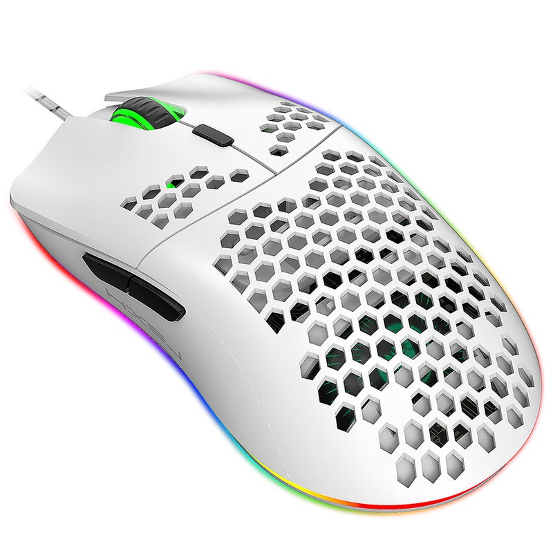 HXSJ - J900 USB Wired Gaming Mouse With Six Adjustable DPI Ergonomic Design For Desktop Laptop White - Image 1