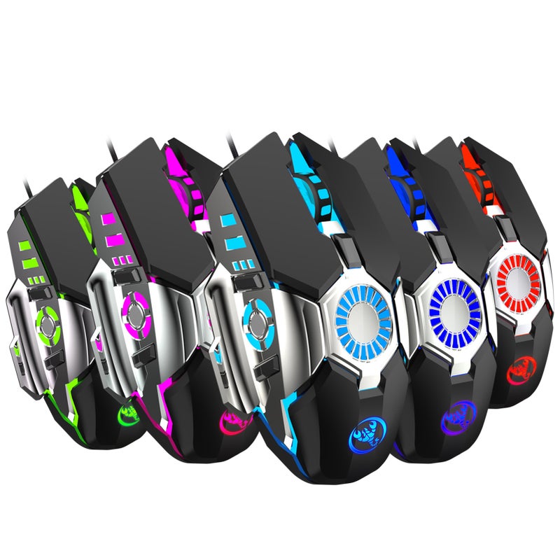 J700 Macro Programmable Gaming Mouse With Adjustable DPI For PC Notebook Laptop Black