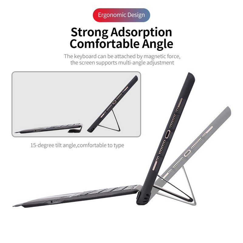 T207 Keyboard Detachable Protective Case With Touchpad Replacement For iPad Pro 11 2018 2020 Black  - Image 2