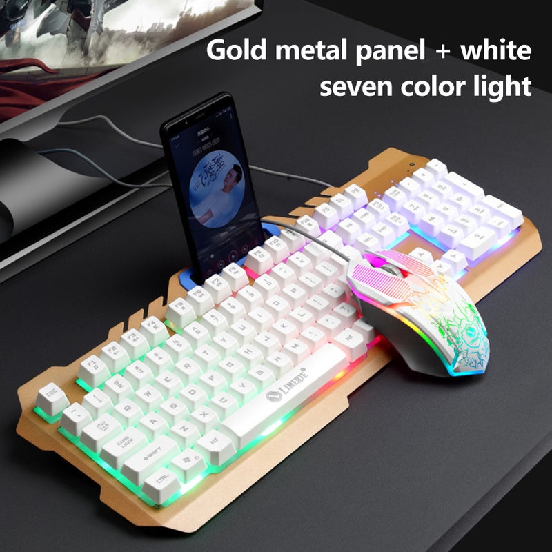 T21 Backlight Laptop Game Keyboard And Mouse Suit Black  - Image 2