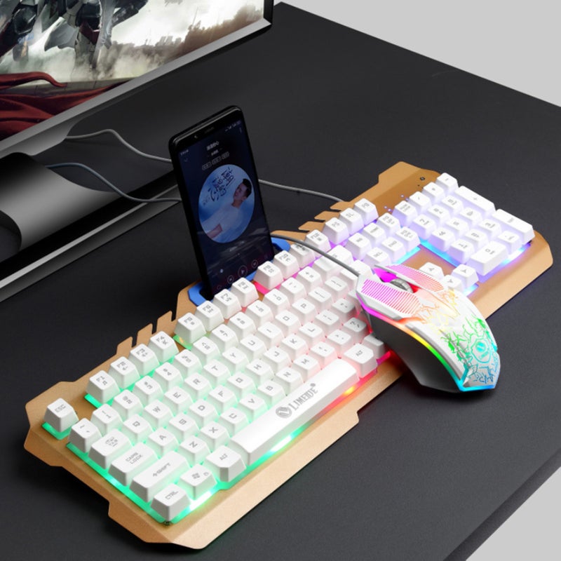 T21 Backlight Laptop Game Keyboard And Mouse Suit Black  - Image 4