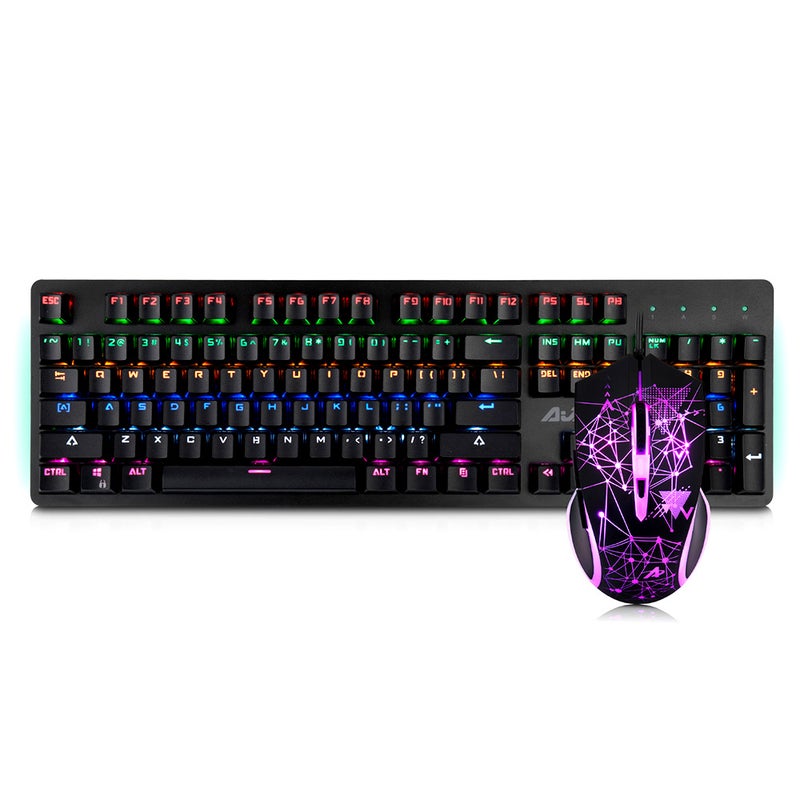 Ajazz 104 Keys USB Wired Gaming Keyboard Mouse Combo Set  - Image 5