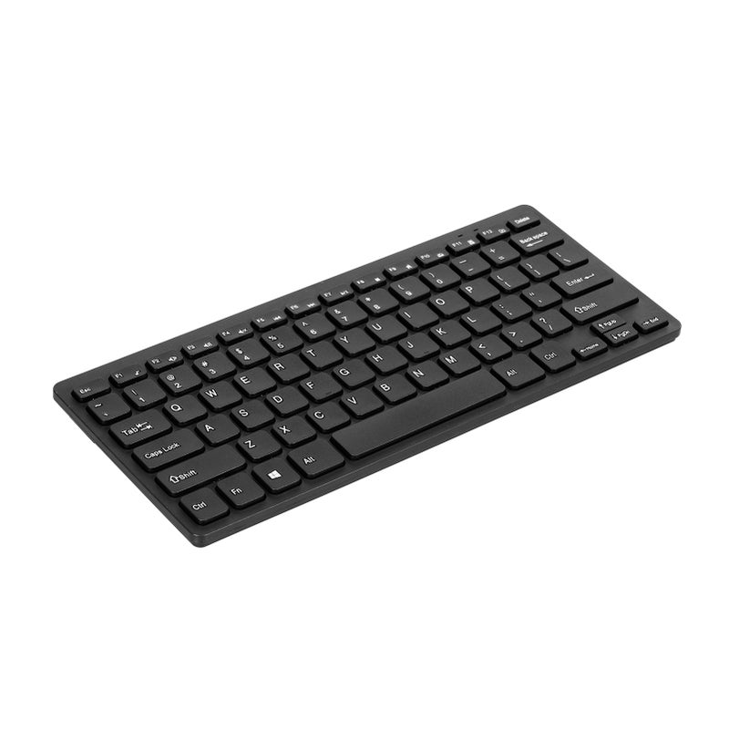 KM901 78 Key Mini Wireless Keyboard And Mouse Combo Set Black