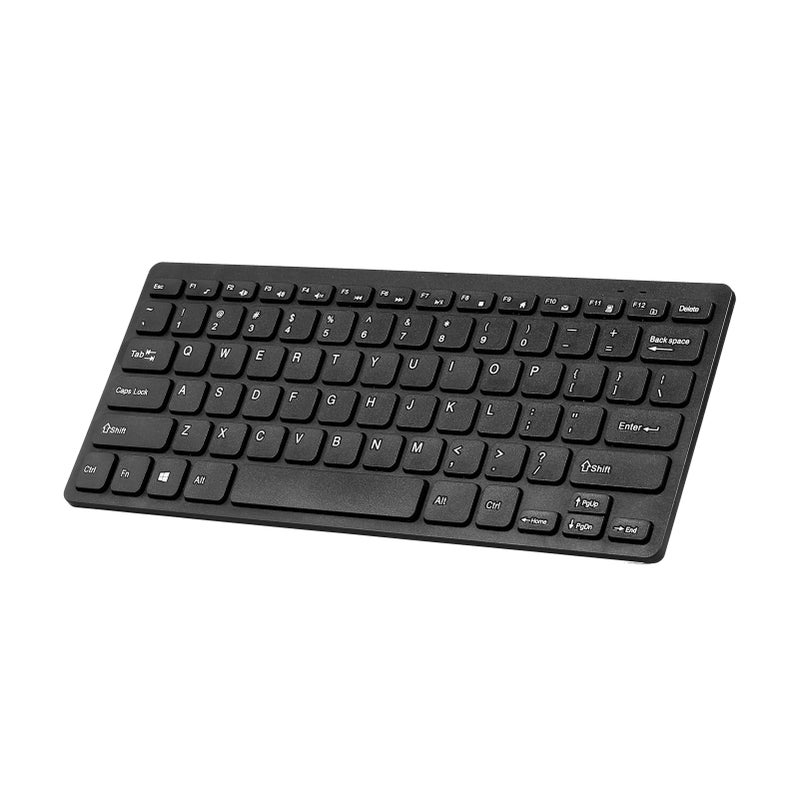KM901 78 Key Mini Wireless Keyboard And Mouse Combo Set Black