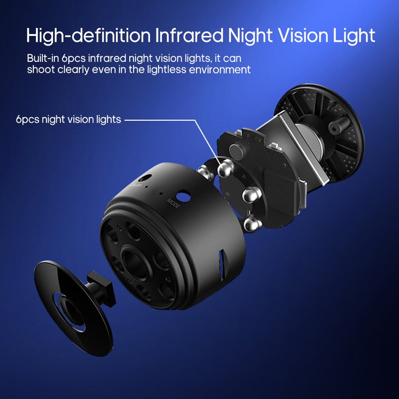 Mini WIFI 1080P High Definition Wireless Remote Video Camera Black  - Image 2