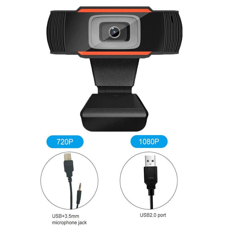 كاميرا ويب 720P بخاصية التّركيز التلقائي، بمنفذ USB أسود - Image 4
