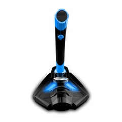 COOLCOLD USB Powered Plug and Play Adjustable Desktop Microphone Mic Stand with Foam Cover Blue  - Image 1