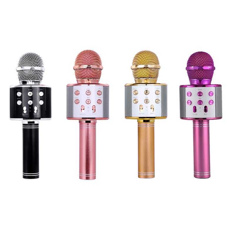 Professional BT Wireless Karaoke Recorder Handheld Microphone Gold - Image 5
