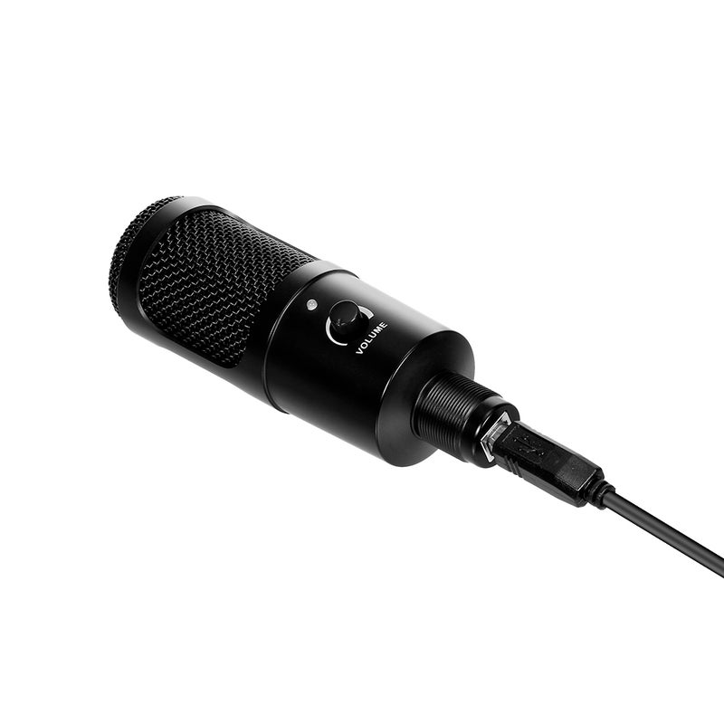 Professional Studio Microphone USB Condenser with Cardioid Studio Recording Mic Black - Image 4