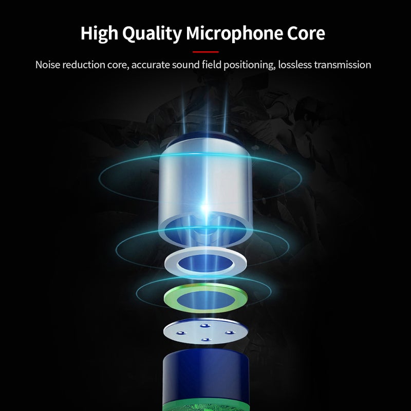 TSP201 Desktop Capacitive USB Microphone with RGB Light Effect Black - Image 4