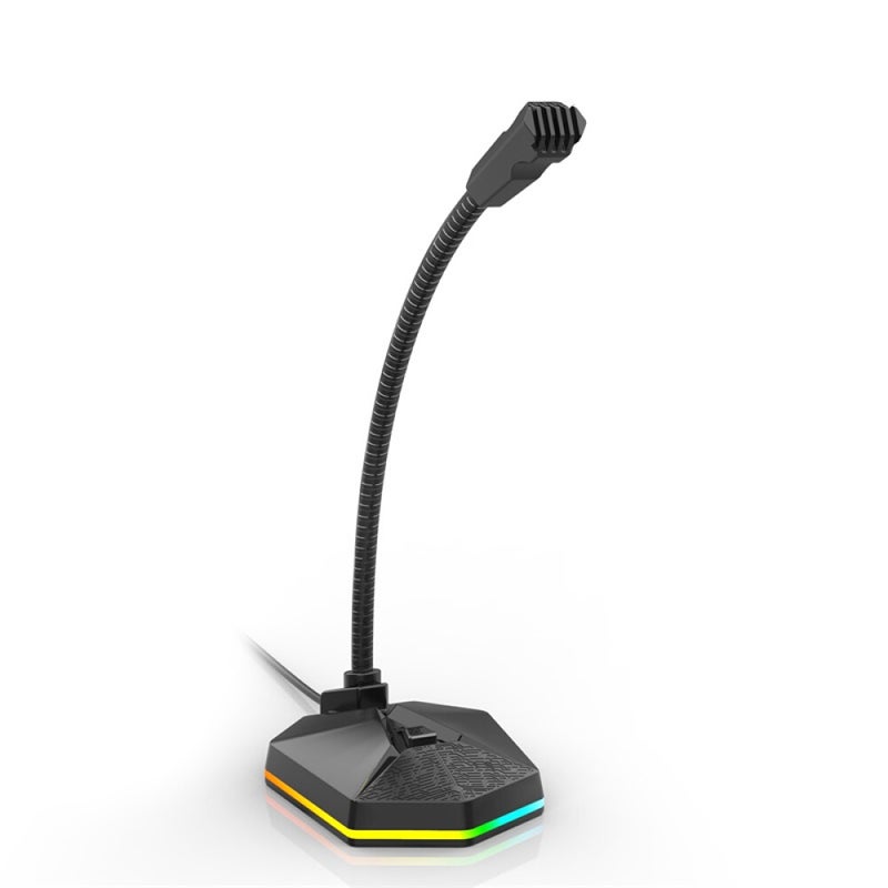 TSP201 Desktop Capacitive USB Microphone with RGB Light Effect Black - Image 5