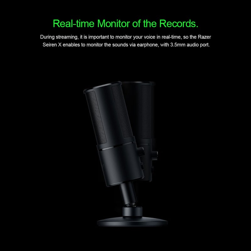 Seiren X USB Streaming Microphone Plug & Play Silver