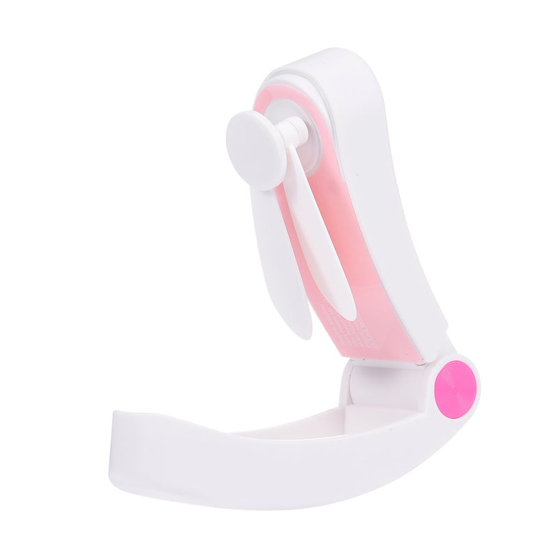 Mini USB Folding Rechargeable Summer Fan Pink - Image 1