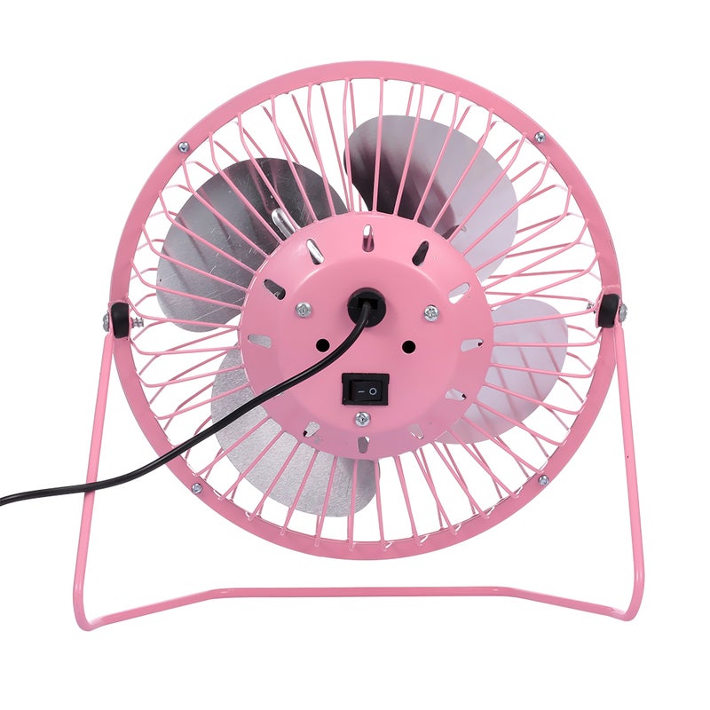 مروحة تبريد مكتبية صغيرة بمنفذ USB للاستخدام المكتبي والمنزلي وردي - Image 1