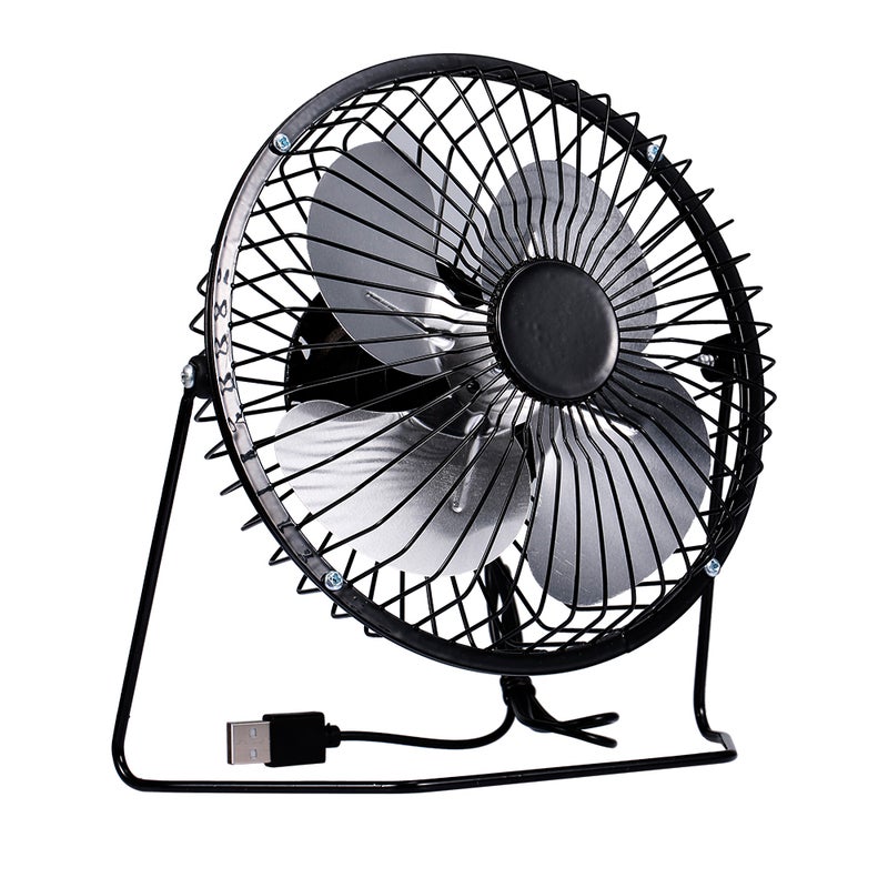 USB Mini Desktop Cooler Fan for Office and Home Use Black - Image 1