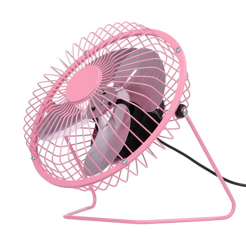 مروحة تبريد مكتبية صغيرة بمنفذ USB للاستخدام المكتبي والمنزلي وردي - Image 5