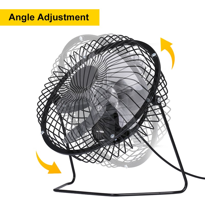 USB Mini Desktop Cooler Fan for Office and Home Use Black - Image 5