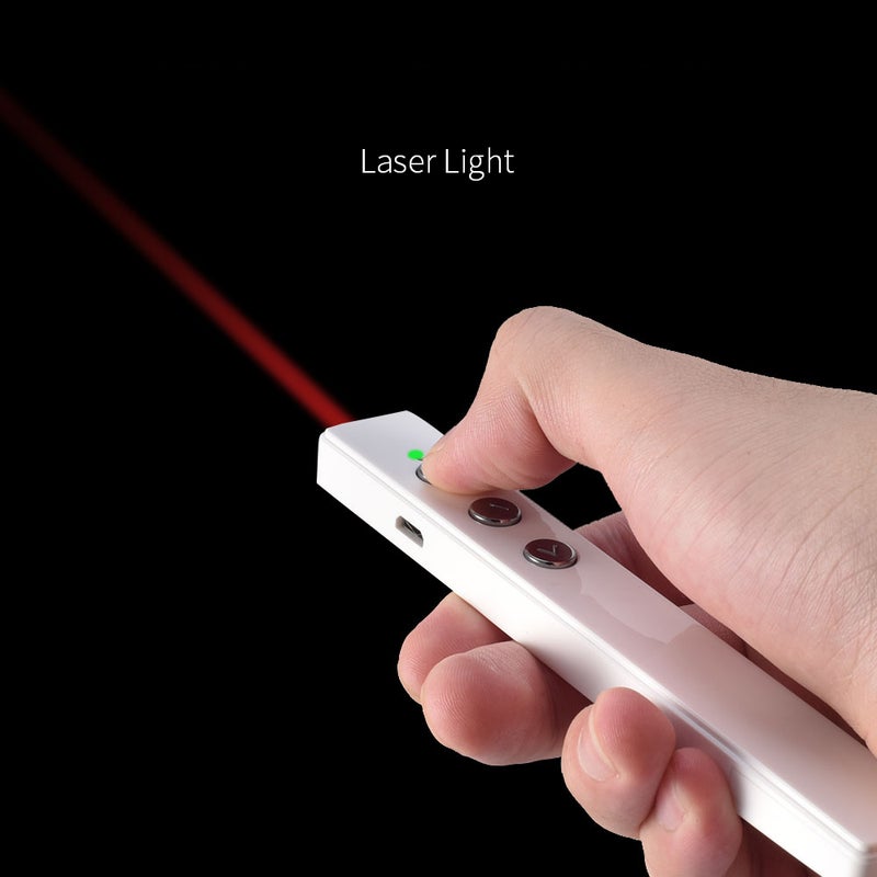 Generic - Wireless Presenter PPT Clicker Multifunction Electronic Projection Pen White - Image 1