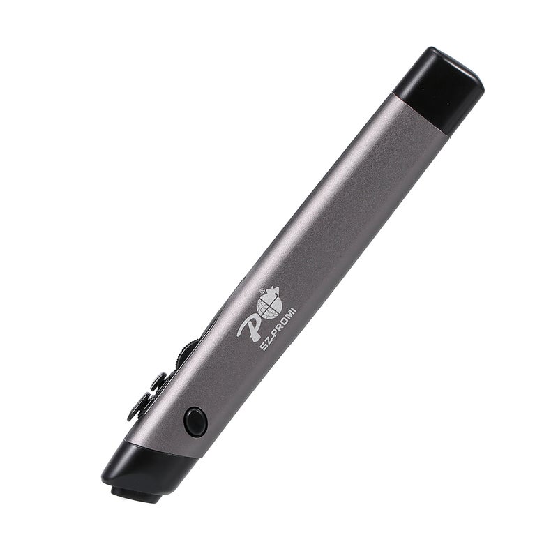 Generic - PPT Wireless Presenter Clicker Multifunction Electronic Projection Laser Flip Pen PR-18 Grey - Image 1