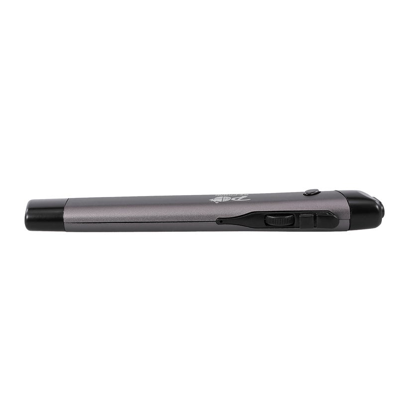 Generic - PPT Wireless Presenter Clicker Multifunction Electronic Projection Laser Flip Pen PR-18 Grey - Image 1