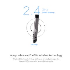 Generic PPT Wireless Presenter Clicker Multifunction Electronic Projection Laser Flip Pen PR-18 Grey  - Image 4