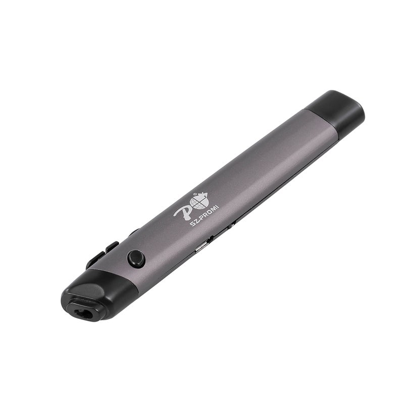 Generic - PPT Wireless Presenter Clicker Multifunction Electronic Projection Laser Flip Pen PR-18 Grey - Image 1