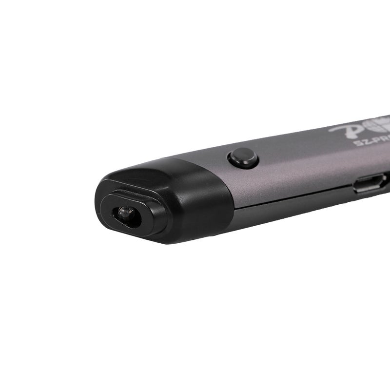 Generic - PPT Wireless Presenter Clicker Multifunction Electronic Projection Laser Flip Pen PR-18 Grey - Image 1