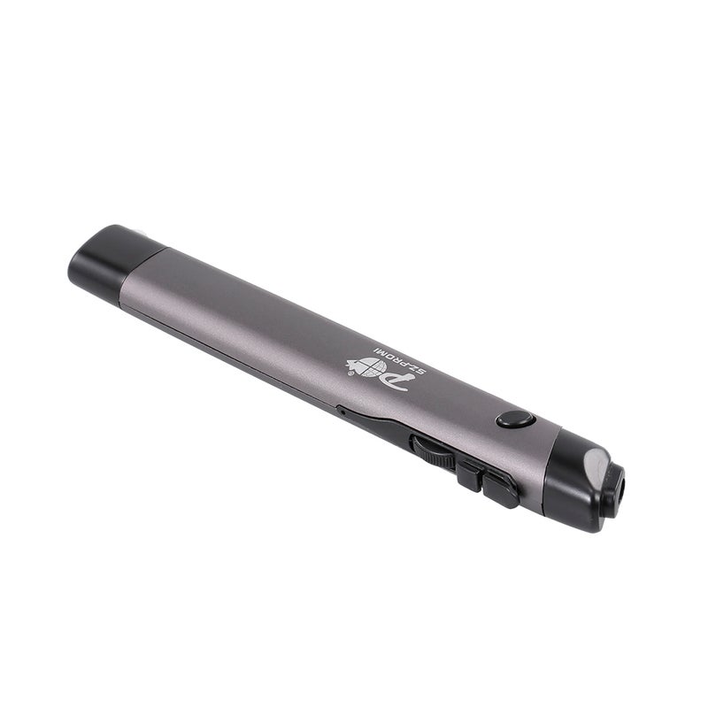 Generic - PPT Wireless Presenter Clicker Multifunction Electronic Projection Laser Flip Pen PR-18 Grey - Image 1
