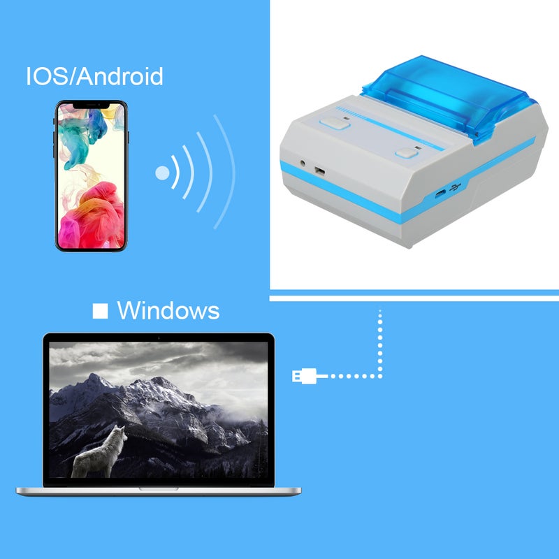 Mini Wireless 58mm BT Direct Qr Code Sticker Clothing Barcode Thermal Label Printer multicolour  - Image 4