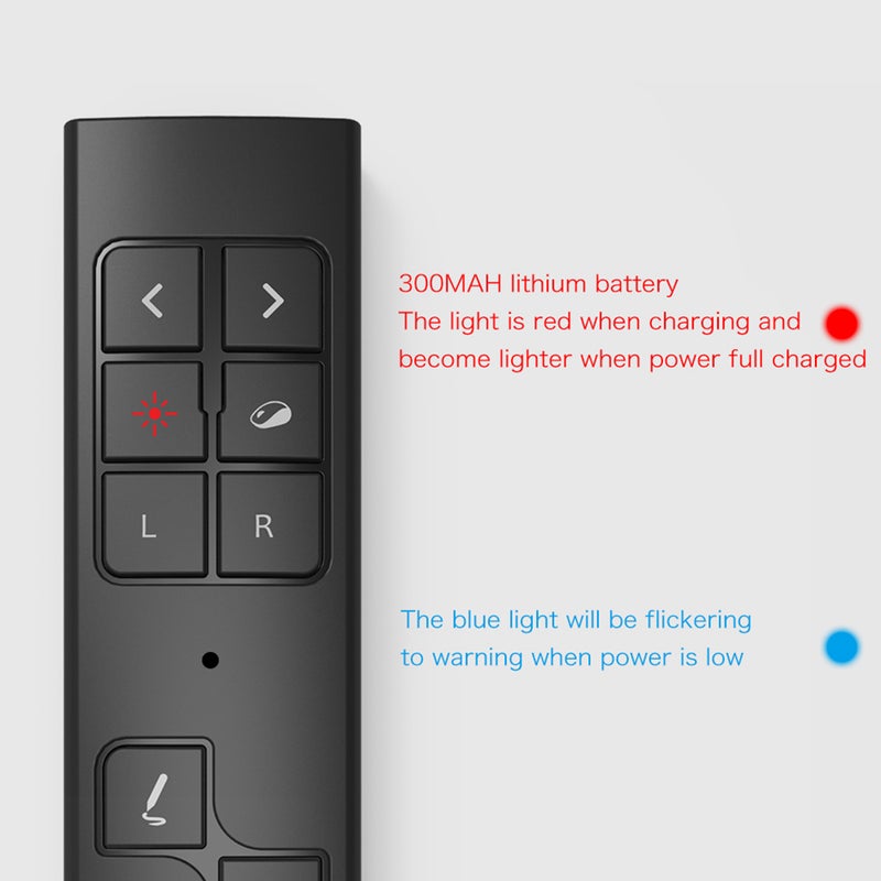 Generic PP930 Wireless Presenter PPT Flip Pen Air Mouse 50m Slide Advancer Laser Pointer multicolour  - Image 2