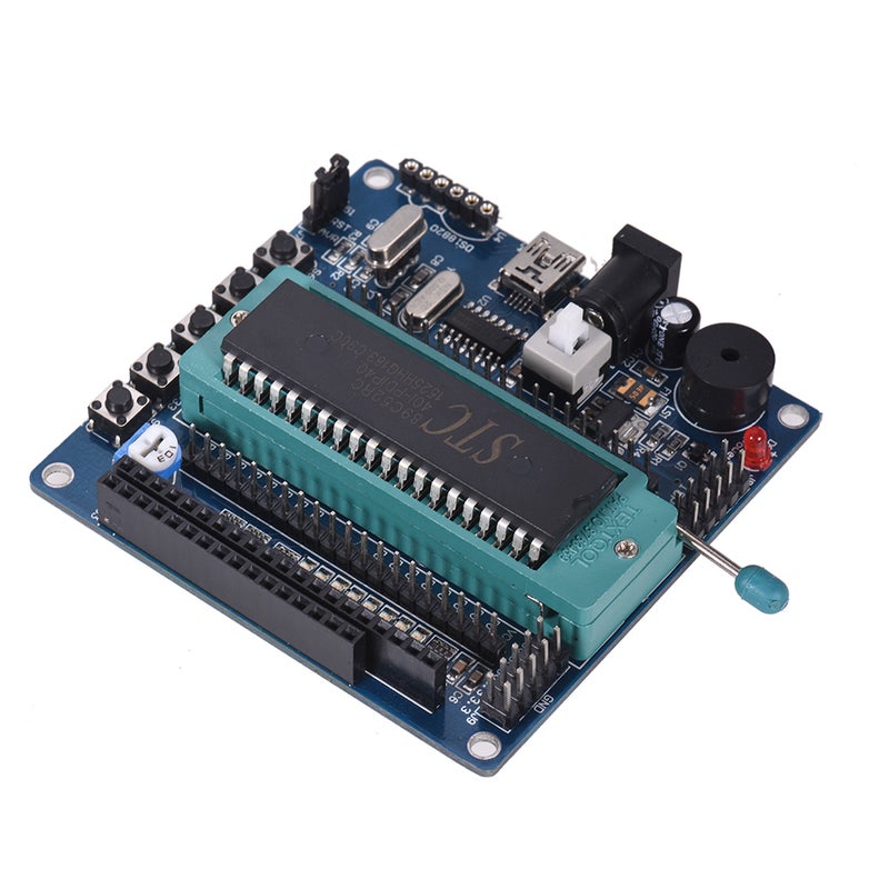 NH5100 Development Board 51 Single-Chip Development Board with USB Cable Blue  - Image 3