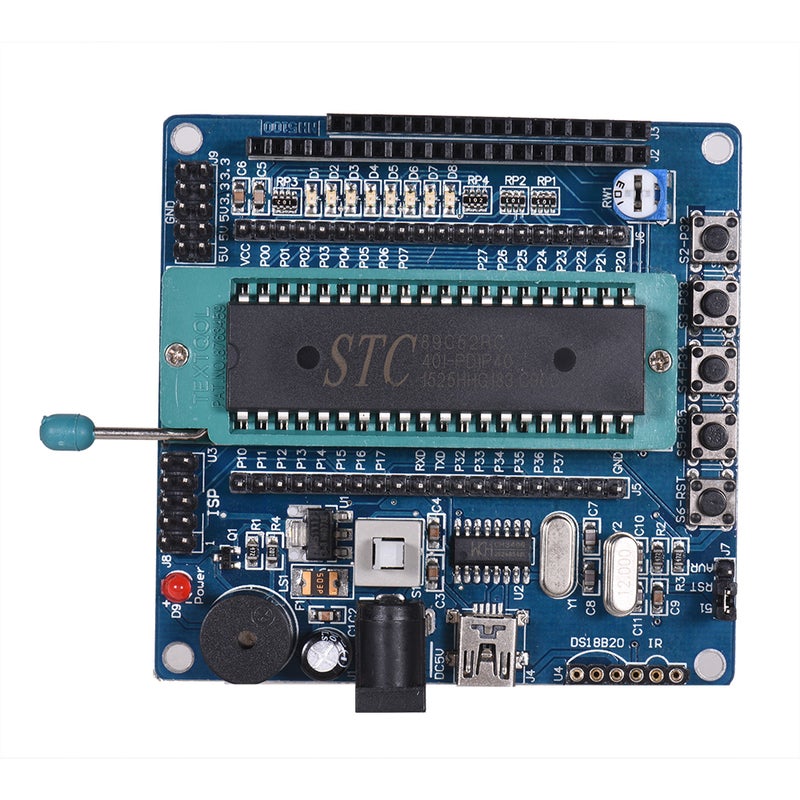 NH5100 Development Board 51 Single-Chip Development Board with USB Cable Blue  - Image 5