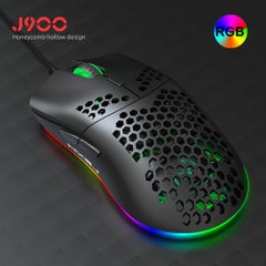 إتش إكس إس جيه ماوس ألعاب J900 سلكي بمنفذ USB وإضاءة متعددة الألوان RGB ودقة DPI قابلة للتعديل بستة مستويات أسود  - Image 5