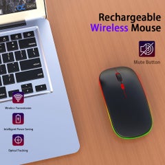 M40 Ultra-thin 2.4G Rechargeable Wireless Silent Mouse Ergonomic Design 3 Adjustable DPI Black - v1605244965/N41992254A_6