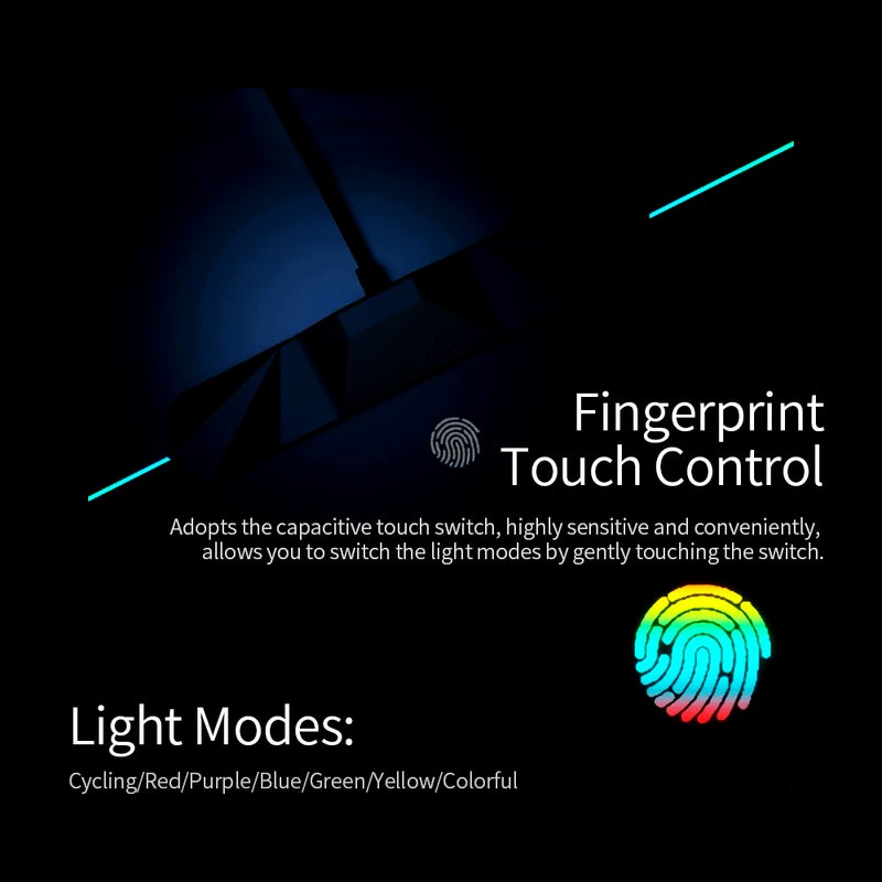 P98 RGB  Capacitive Touch Switch USB Mouse Pad Black