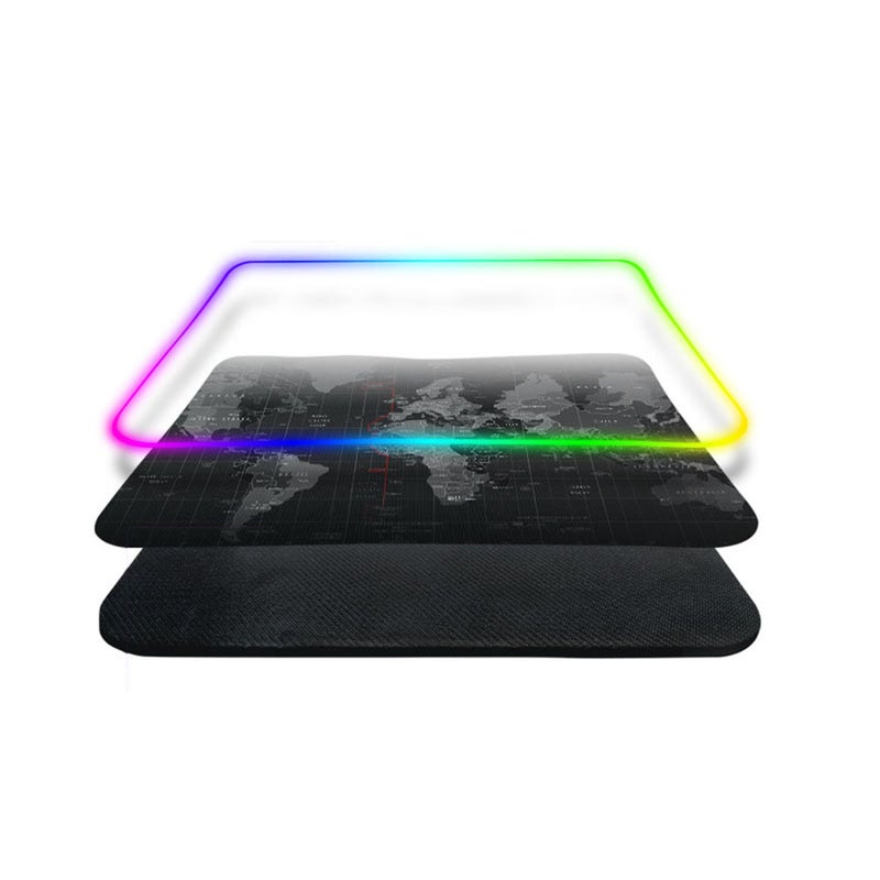 لوحة ماوس للألعاب كبيرة للغاية بتصميم ناعم وغير قابل للانزلاق بإضاءة متعددة الألوان RGB - Image 4