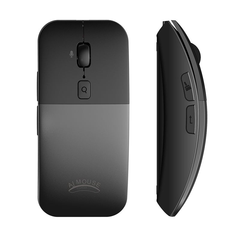 Generic - BM01 AI International Voice Mouse Wireless Translation Mice Multiple Languages Translator Voice Type Speech Grey - Image 1
