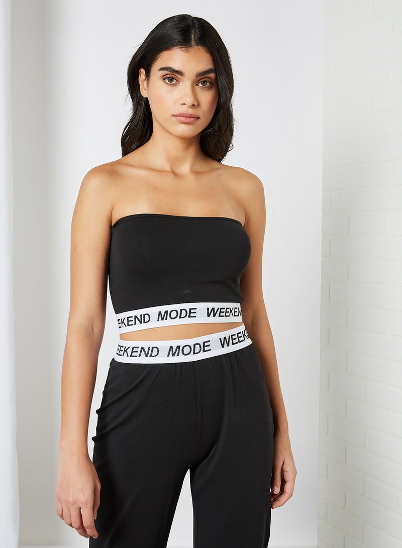 BRAVE SOUL Weekend Mode Loungewear Set Black  - Image 2