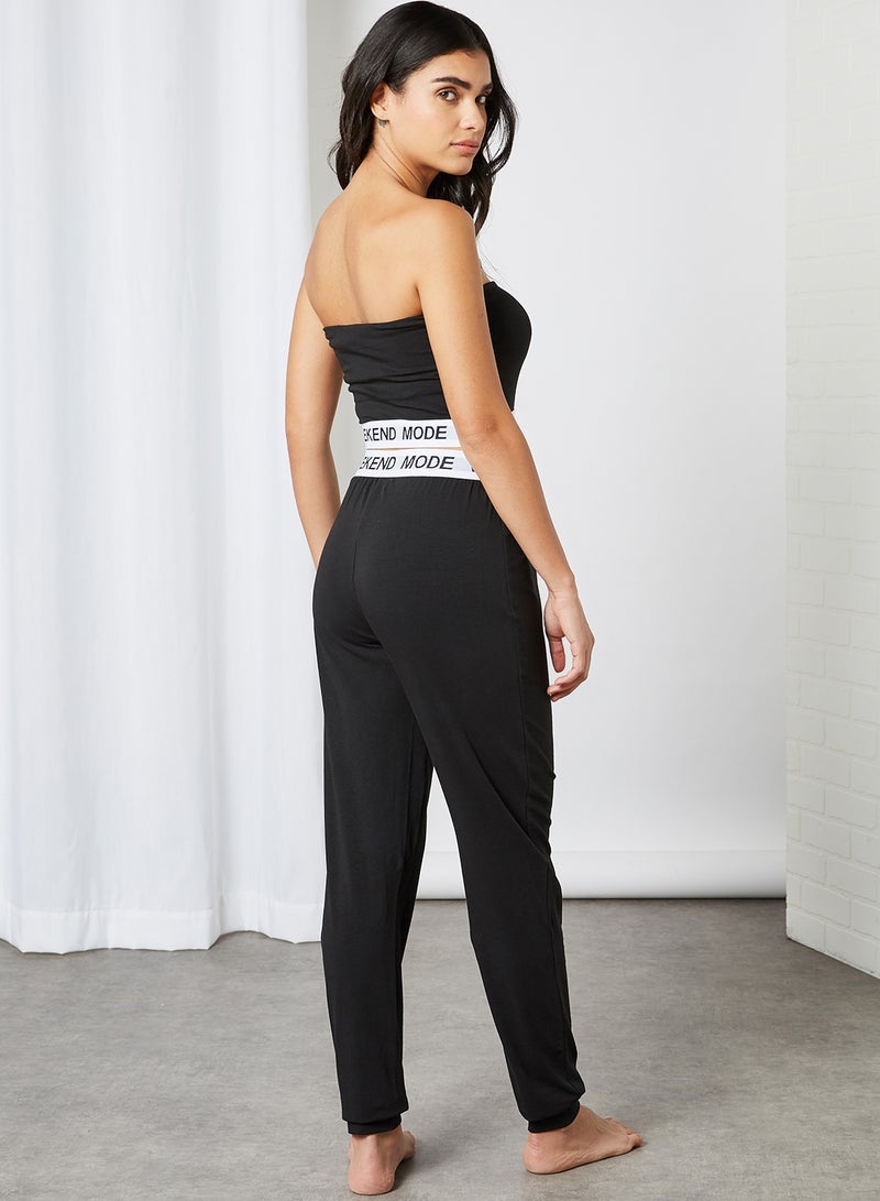BRAVE SOUL Weekend Mode Loungewear Set Black  - Image 4