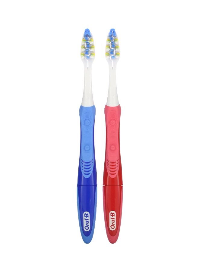 Oral-B 2-Piece Pulsar Expert Clean Toothbrush Set Red/Blue/White 13ml - Image 1