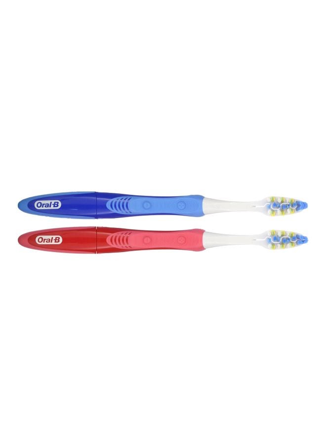 Oral-B 2-Piece Pulsar Expert Clean Toothbrush Set Red/Blue/White 13ml - Image 2