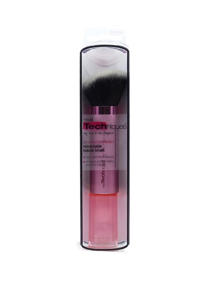 REAL TECHNIQUES - Retractable Kabuki Makeup Brush Pink/Black - Image 1