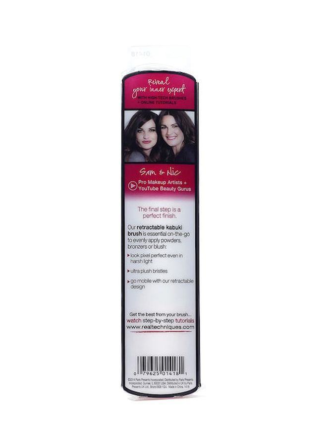 REAL TECHNIQUES - Retractable Kabuki Makeup Brush Pink/Black - Image 1