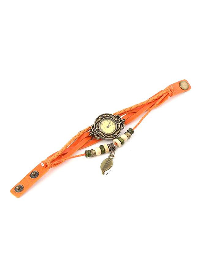 Women's Leaf Detail Analog Bracelet Watch JX37561441  - Image 1