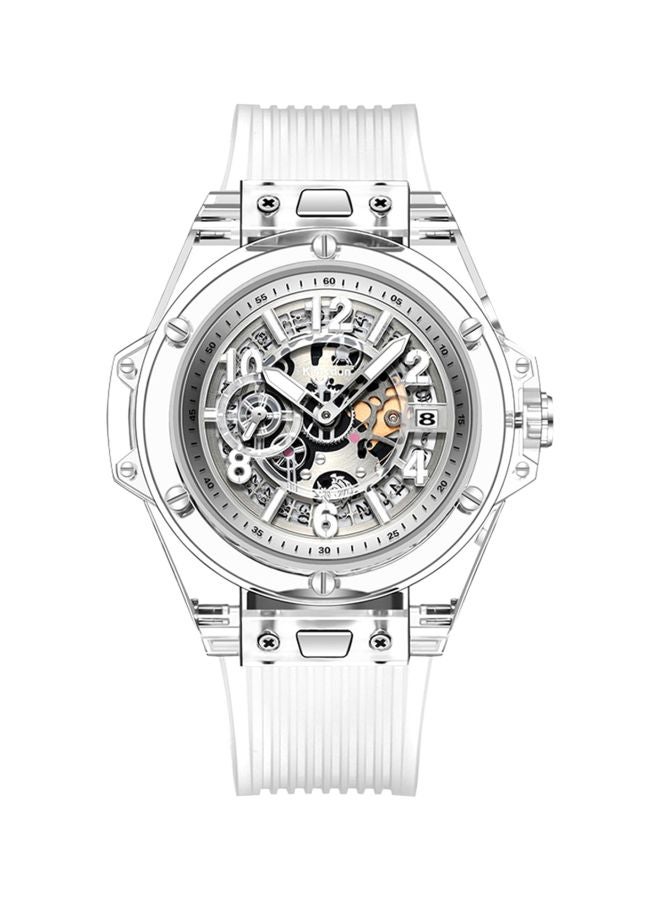 Generic Men's Silicone Mechanical Watch DUC-4012 - 42 mm - Clear  - Image 1