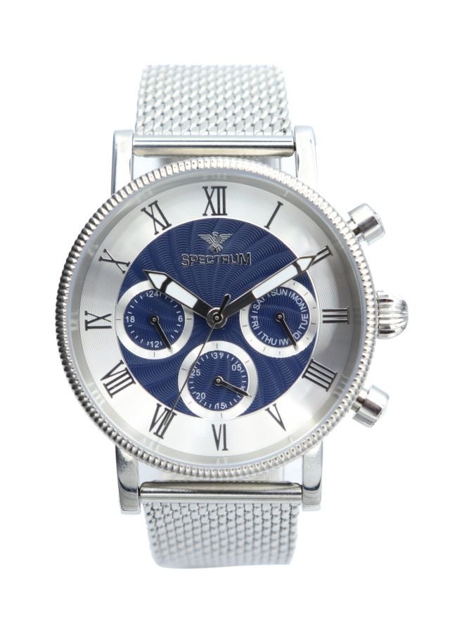 Men's Multidimensional Mesh Chronograph Watch S12557m-3 - 42 mm - Silver