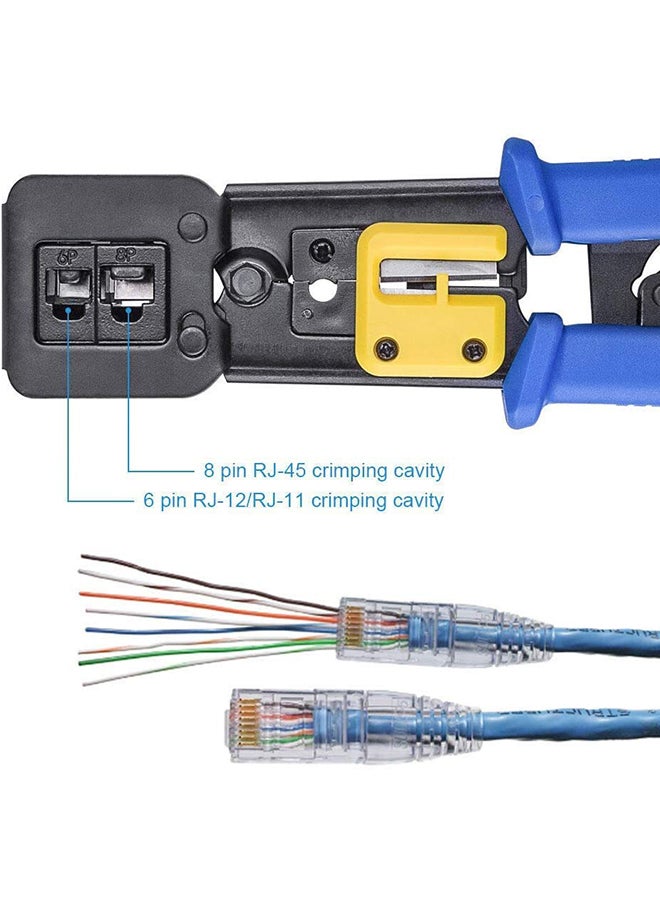Generic - RJ45 Multi-Functional Cable Cutter Crimp Tool Black/Blue - Image 1