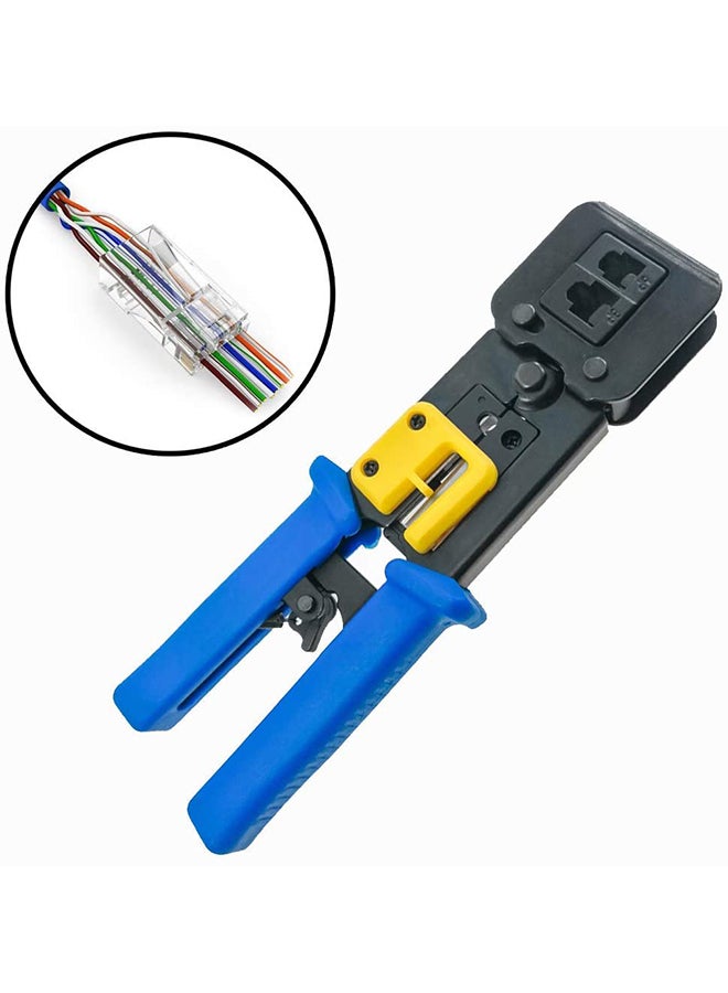 Generic - RJ45 Multi-Functional Cable Cutter Crimp Tool Black/Blue - Image 1
