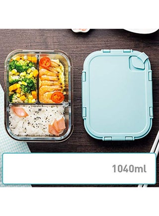 Portable BPA-Free Lunch Box (1040ml Capacity, Blue) Blue 19.6x14.5x6cm - v1605249908/N32610688A_1
